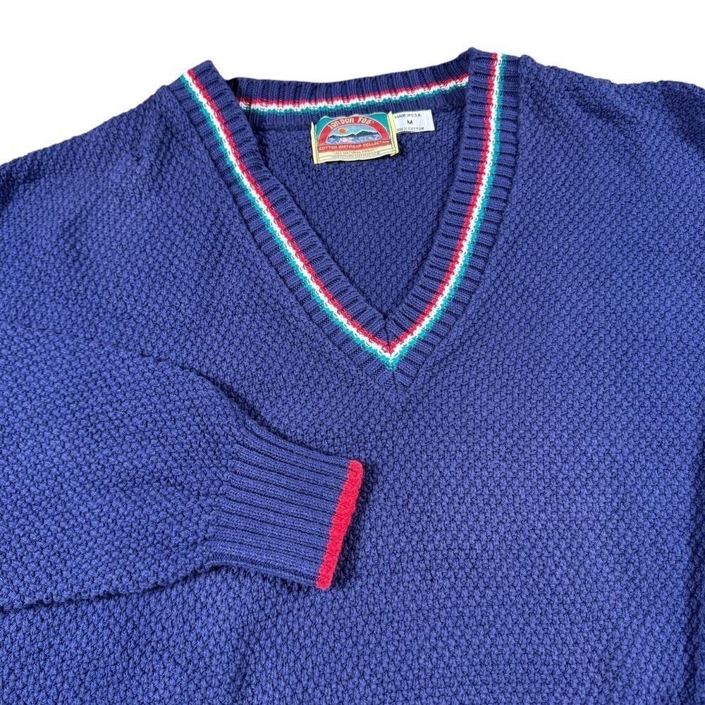 Vintage London Fog Sweater Mens M Knit USA Pullover Jumper 90s Fisherman Grandpa